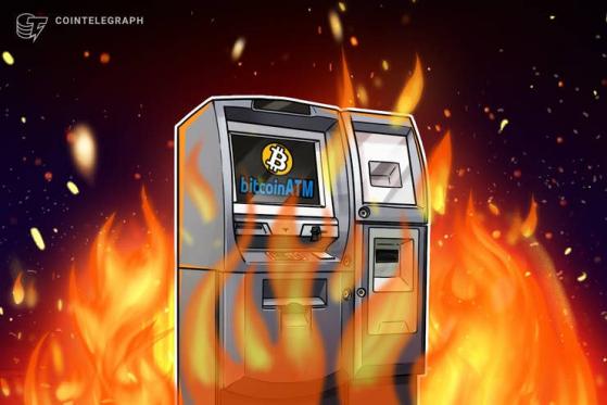 Protesters burn Bitcoin ATM as part of demonstration against El Salvador president 