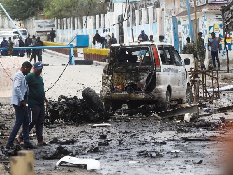 Suicide car bomb targeting convoy in Somali capital kills at least 8 -official