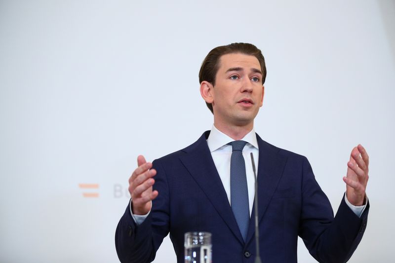 Austria's Kurz says stepping down as chancellor