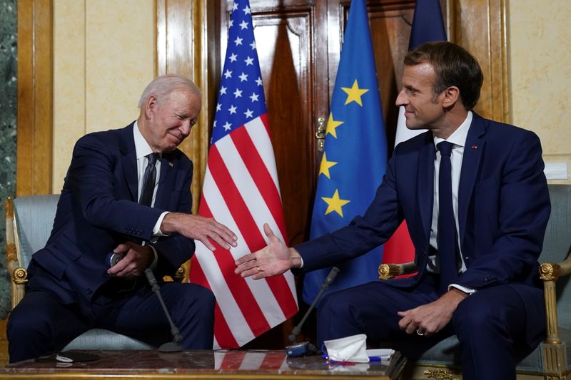 Biden meets with France's Macron, calls U.S. 'clumsy' in submarine deal