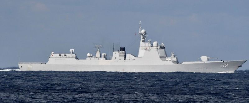 China, Russia navy ships jointly sail through Japan strait