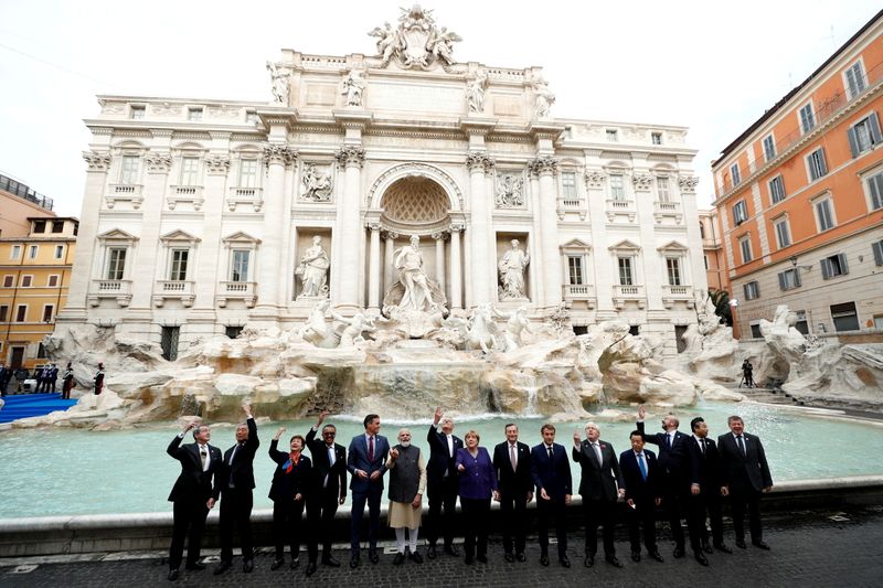 Seeking La Dolce Vita? G20 leaders toss coins into Rome's Trevi fountain