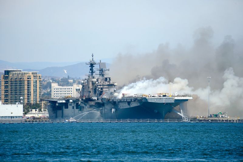 Series of failures after fire led to destruction of U.S. warship -Navy