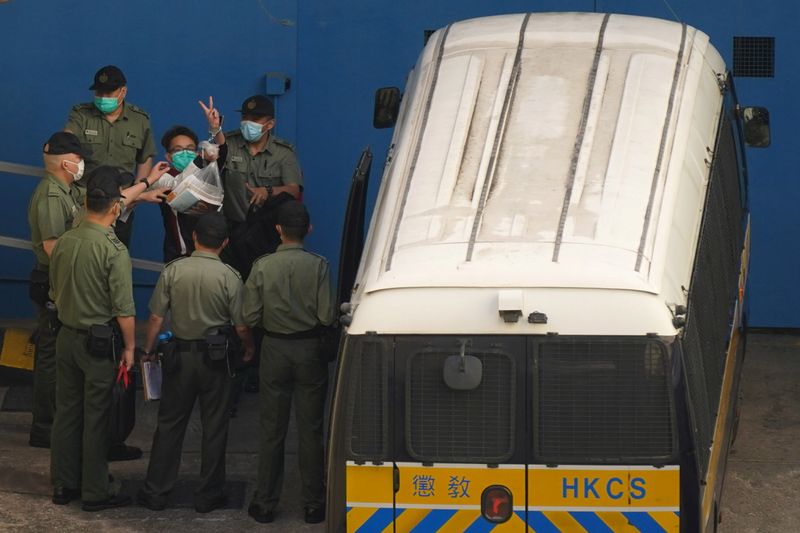 Seven Hong Kong activists jailed over unauthorised protest in 2020