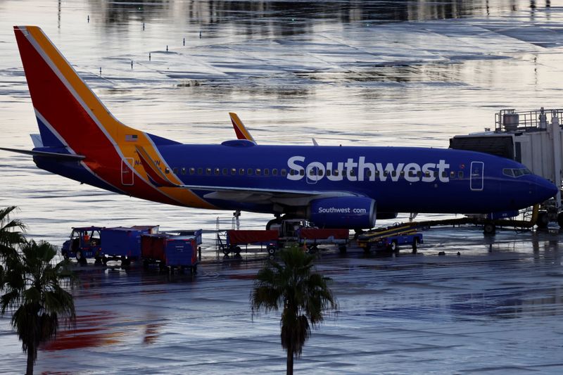 Southwest Airlines posts smaller loss on strong travel demand