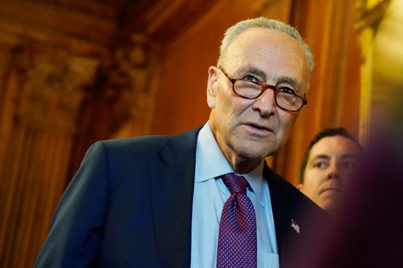 U.S. Senate's Schumer says Senate to stay in session through weekend if needed to raise debt limit