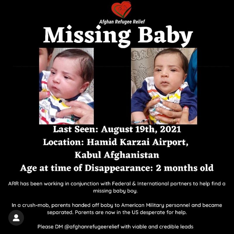 Exclusive: Baby handed to U.S. soldiers in chaos of Afghanistan airlift still missing