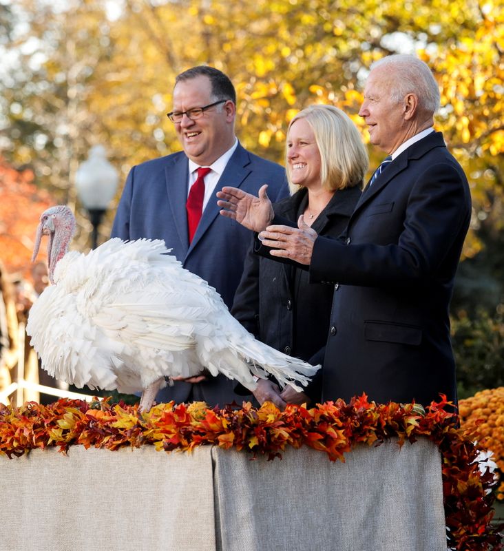 Biden pardons two turkeys Peanut Butter, Jelly in Rose Garden