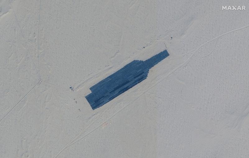 China builds mockups of U.S. Navy ships in area used for missile target practice
