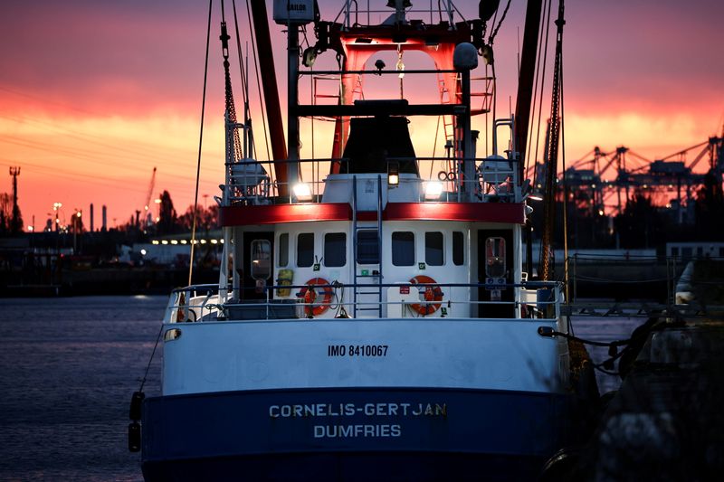 Impounded British scallop dredger sailing home from French port