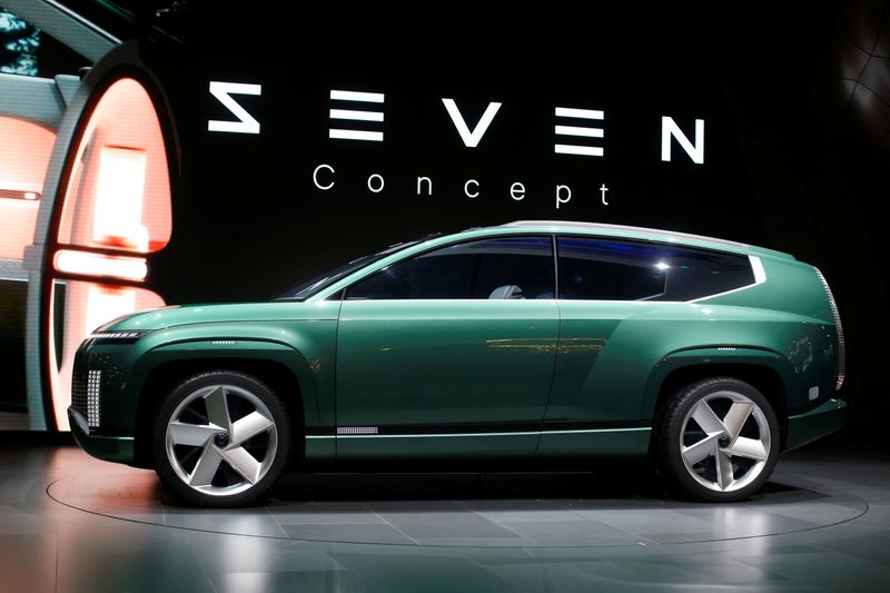In Los Angeles, Tesla's rivals roll out larger, cheaper electric SUVs