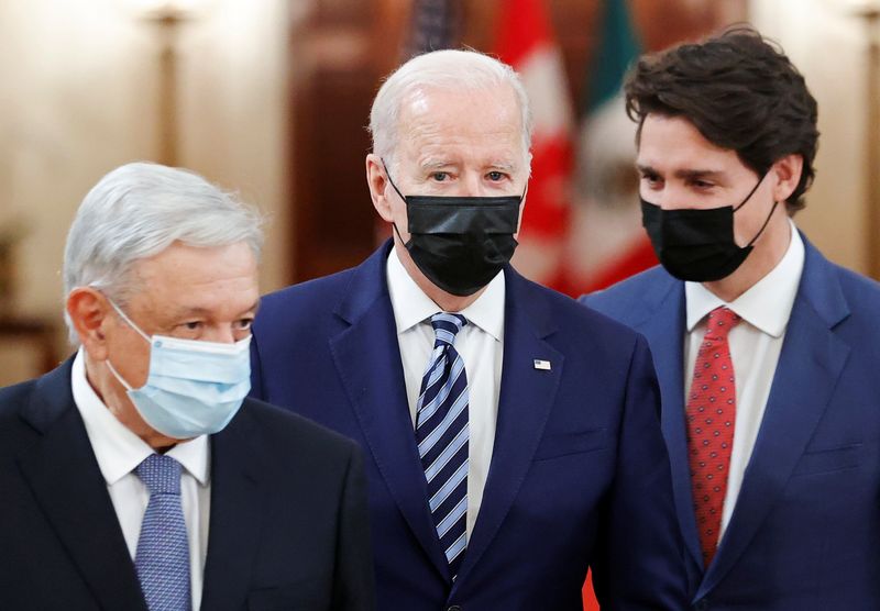 Analysis: In North America First push, Biden, Trudeau, Lopez Obrador aim at China
