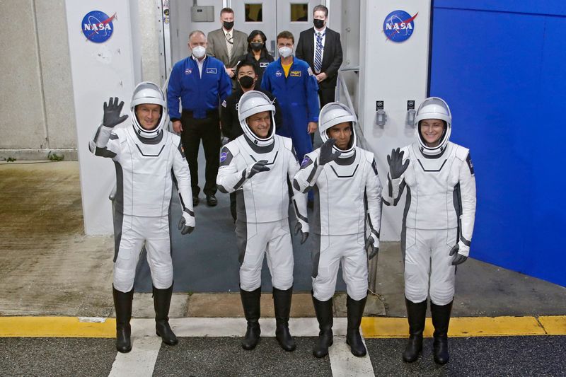 Latest astronaut crew of four welcomed aboard International Space Station