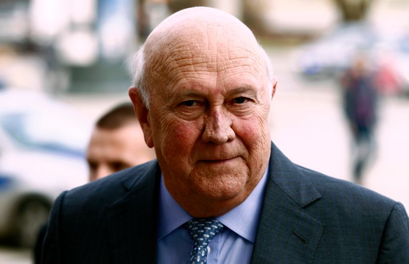 S. Africa's de Klerk to be cremated at private ceremony on Nov 21, no state funeral
