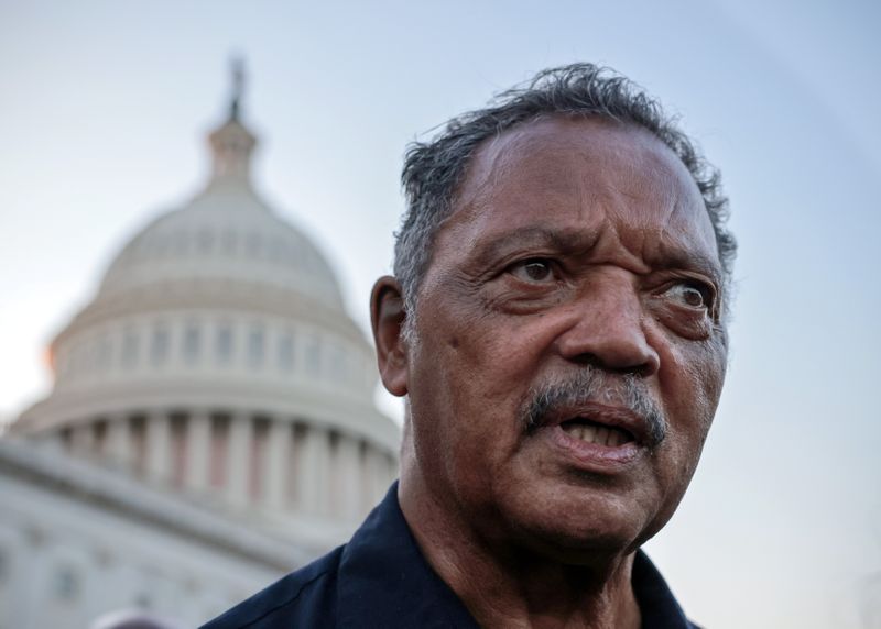 U.S. civil rights leader Jesse Jackson in hospital with injury