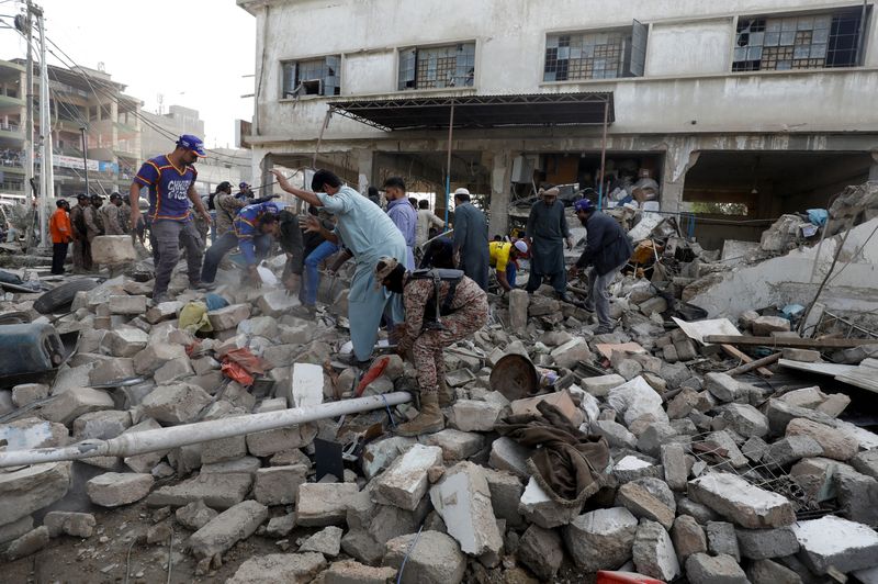 Blast at Pakistan bank branch constructed on sewage drain kills at least 10