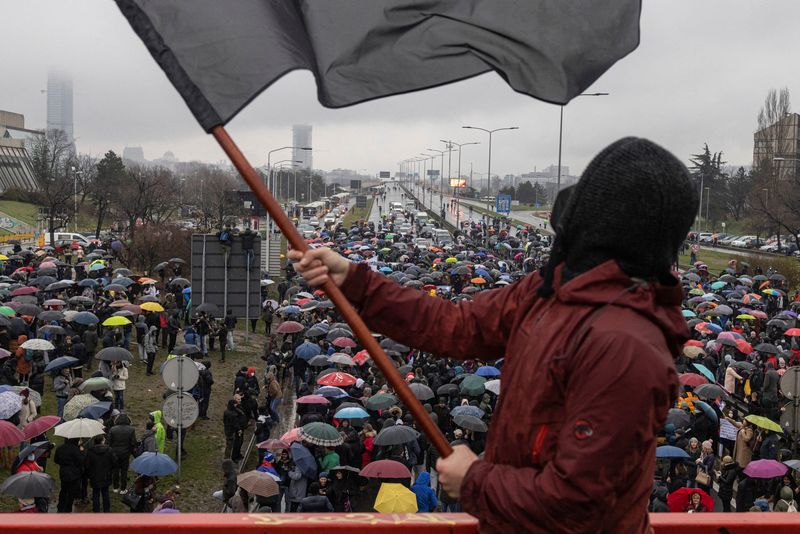 Green groups block roads in Serbia to protest Rio Tinto's mining project