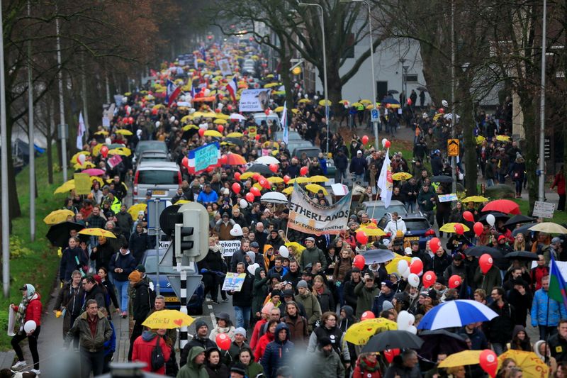 Thousands protest over Dutch coronavirus restrictions