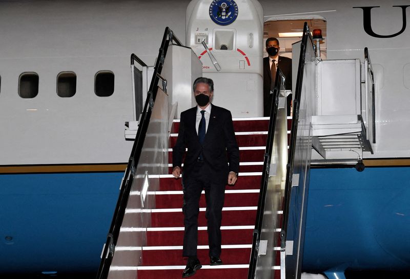 U.S. Air Force says two crew supporting Blinken's foreign trip tested positive