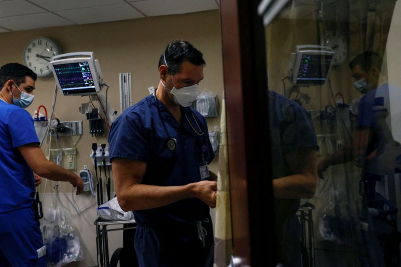 At a California hospital, Omicron leaves staff exhausted in body, and sometimes spirit