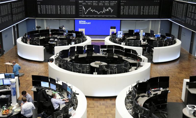 Defensive stocks drive European shares lower on virus, monetary policy worries