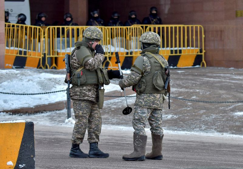 Kazakh president says constitutional order has mostly been restored