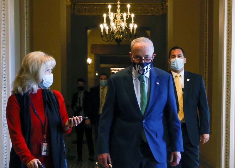 Senators meeting with Manchin on voting rights bills -Schumer