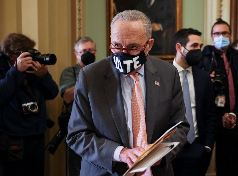 U.S. Senate to vote rule change if Republicans block voting rights law -Schumer