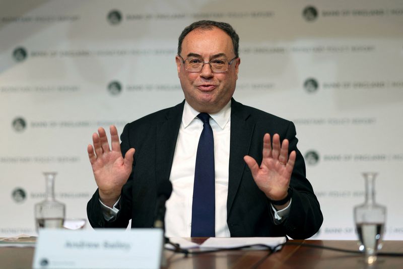 BoE's Bailey says wage restraint key to keeping grip on inflation