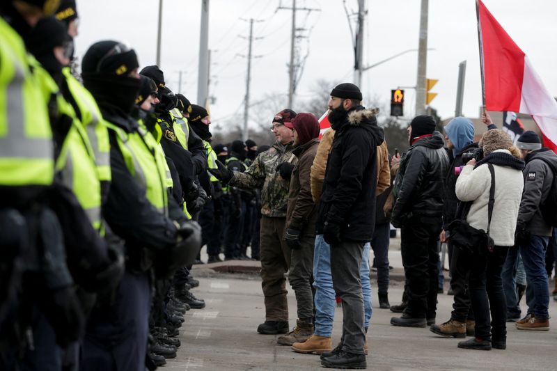 Canada police response to protests in spotlight after key bridge to U.S. cleared