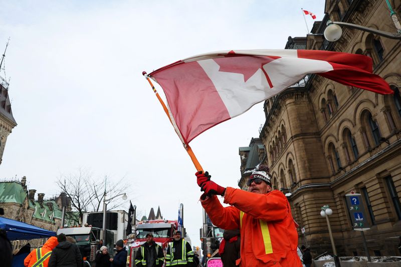 Canada's Trudeau calls protesters' blockade an economic threat