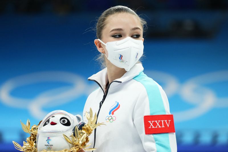 Olympics-Figure skating-Russian gold on hold amid reports of positive drug test