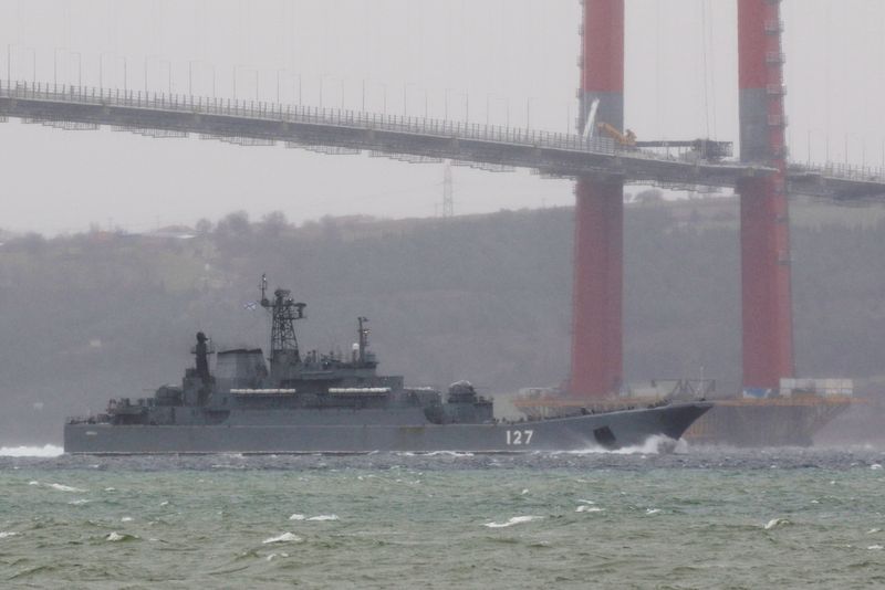 Six Russia warships en route to Black Sea for drills