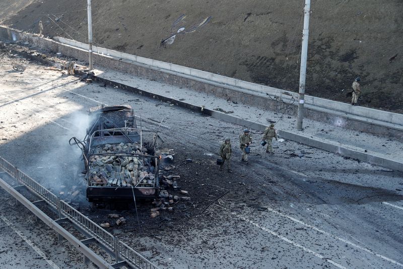 Streets quiet in Kyiv, city reeling from night of fighting