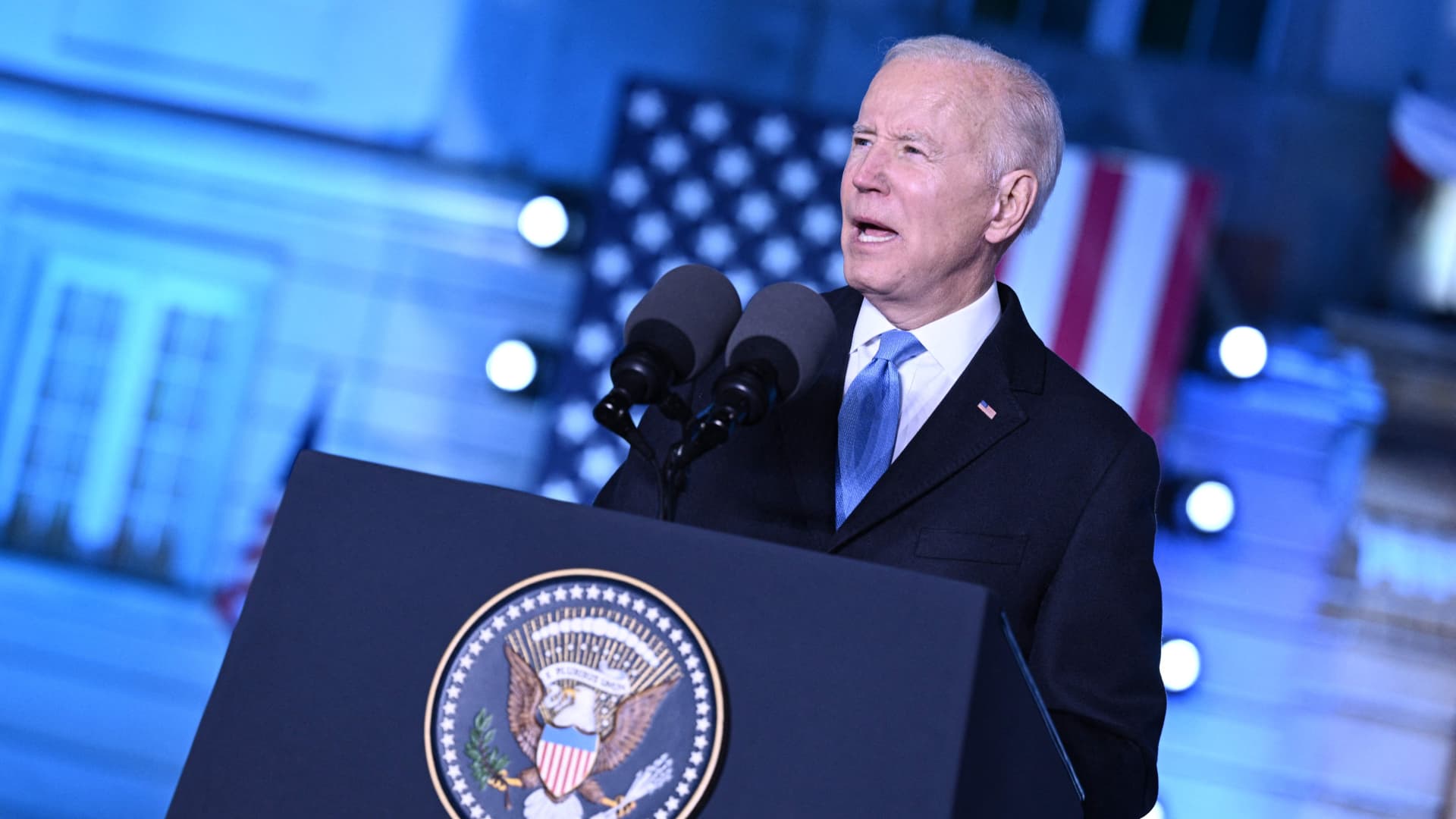 Biden says Putin ‘cannot remain in power’ in sweeping speech on Russian invasion of Ukraine