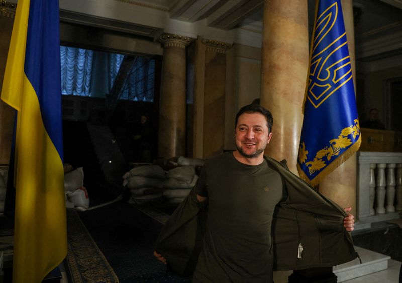 A month into war, communicator-in-chief Zelenskiy strives to keep eyes on Ukraine