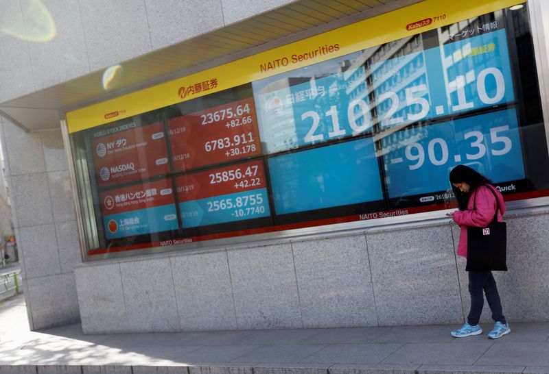 Asian shares steady, set for weekly gain in volatile trading