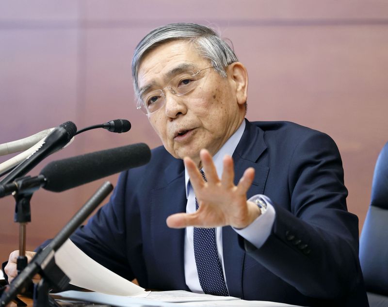 BOJ Kuroda repeats view weak yen benefits Japan's economy