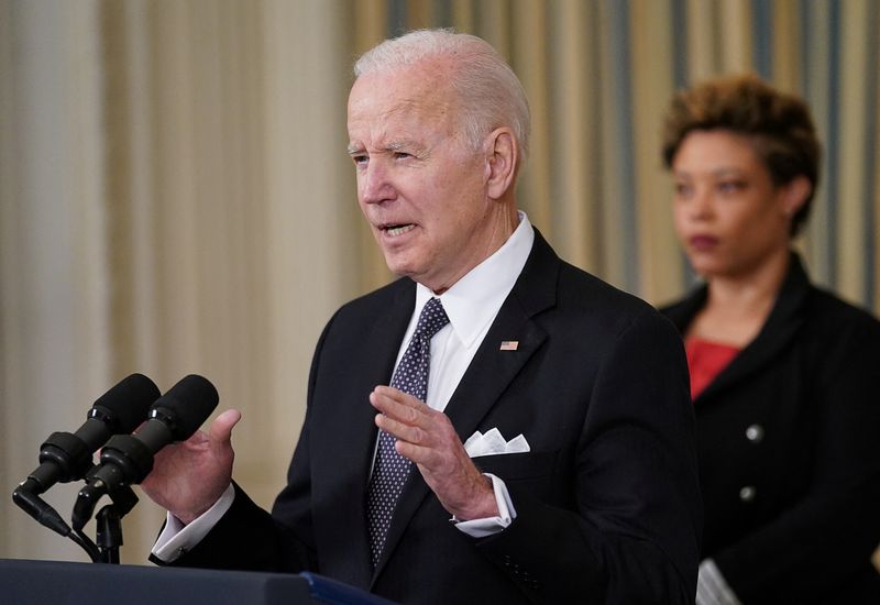 Biden says 'moral outrage' behind Putin comment, not U.S. policy change