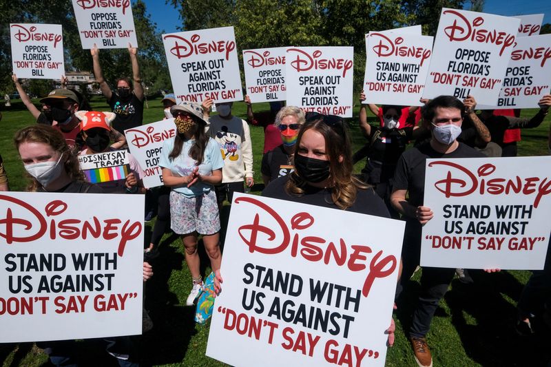 Disney employees stage walkouts to protest company response to Florida bill