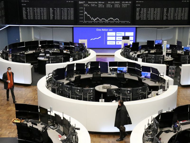 European shares hit one-year low on prospect of Russia oil ban