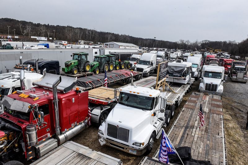 'People's Convoy' truck protest drives laps around Washington