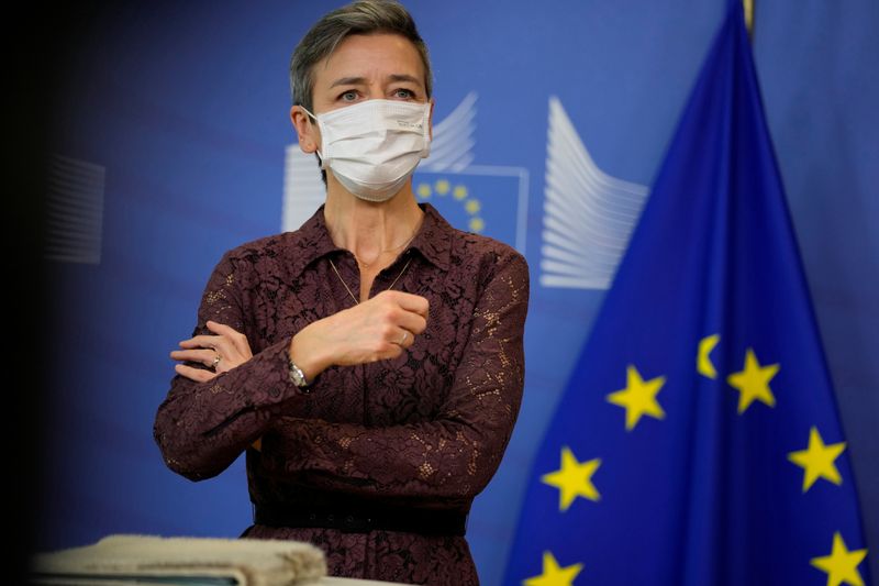 Rules against U.S tech giants to come into force October, EU's Vestager says