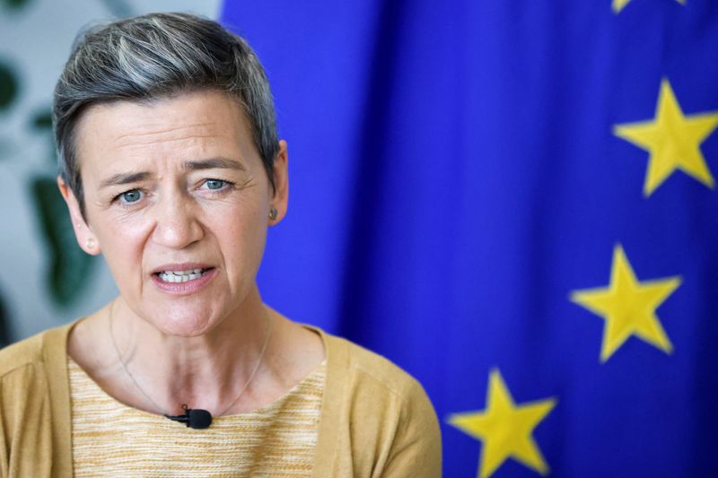 Sanctions-hit companies unlikely to get trillions in state aid, EU's Vestager says