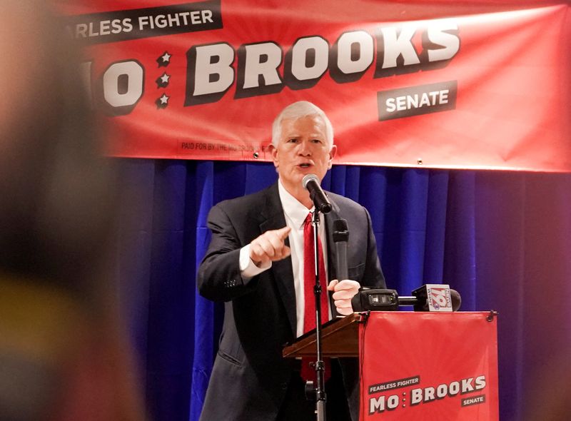 U.S. Republican Senate hopeful Brooks pledges to 'fire' McConnell