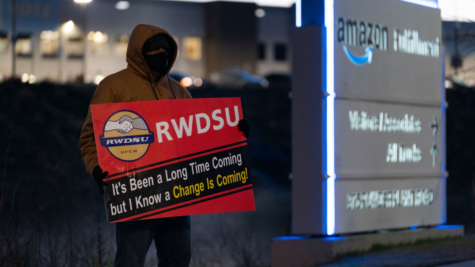 Amazon illegally interfered in Alabama warehouse vote, union alleges