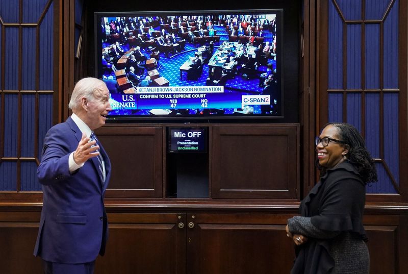 Amid COVID rise in Washington, White House celebrates Judge Jackson confirmation