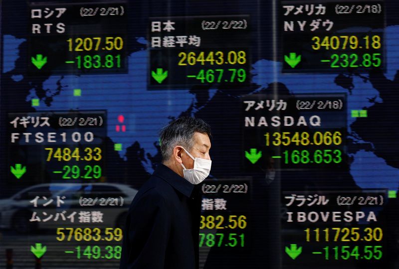 Asian shares track Wall Street higher as U.S. yields stabilise