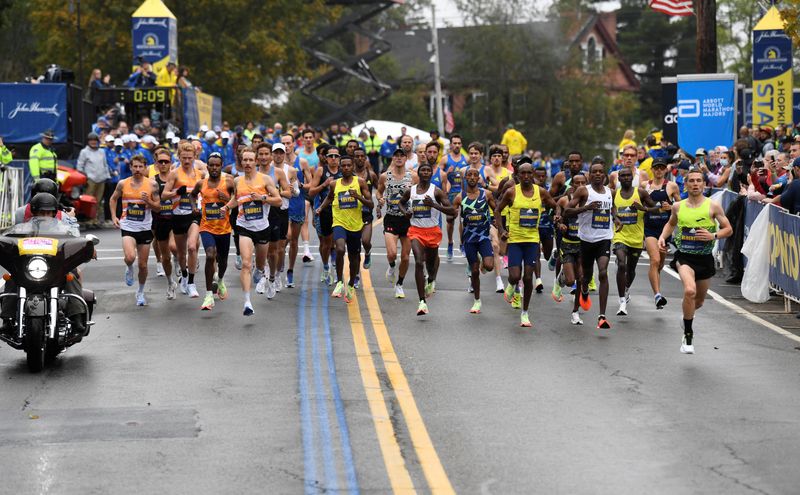 Athletics-Runners 'pumped' as Boston Marathon returns to April