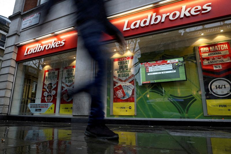Entain's quarterly revenue soars as punters return to retail shops
